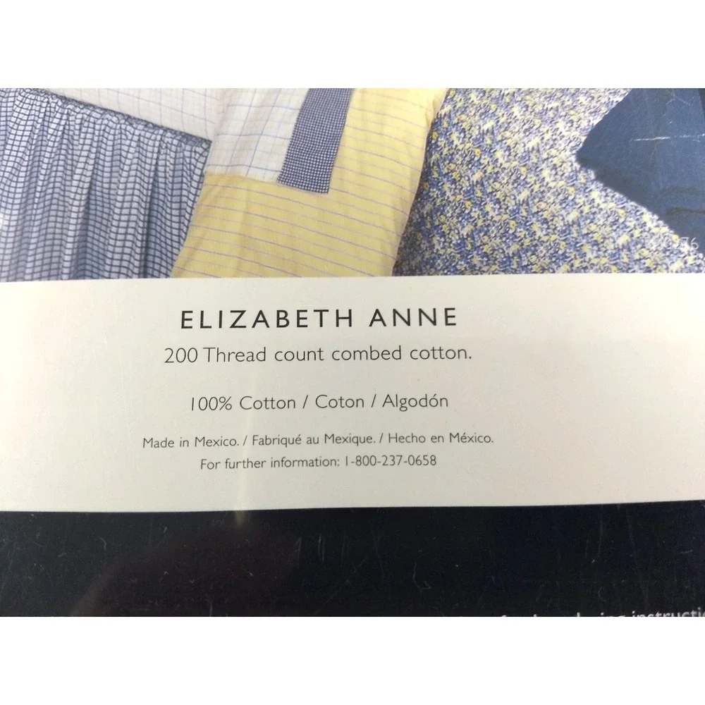 Tommy Hilfiger Twin Flat Sheet Cotton Elizabeth‎ Anne Floral Yellow Stripe NEW
